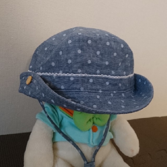 水玉　ドット　帽子　ハット　50センチ キッズ/ベビー/マタニティのこども用ファッション小物(帽子)の商品写真