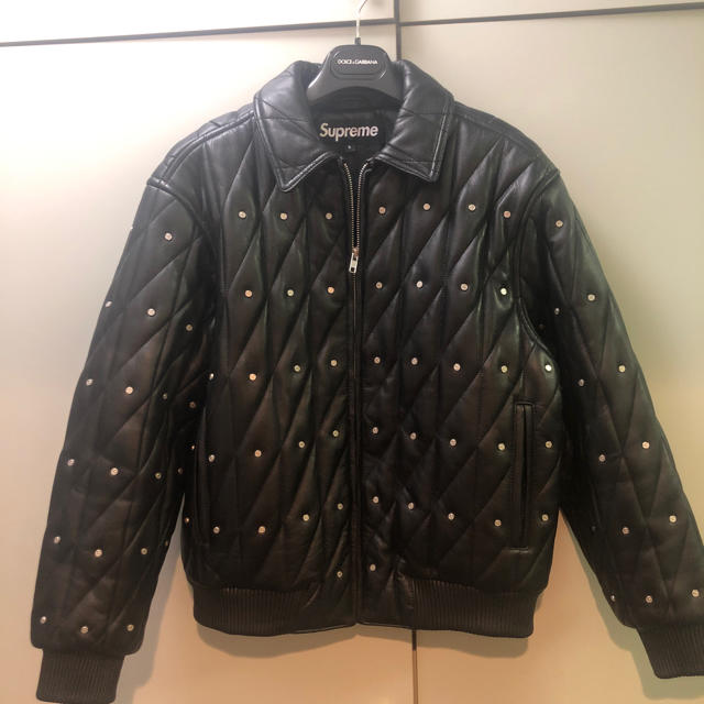 Supreme Quilted Studded Leather Jacket