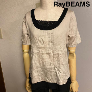 レイビームス(Ray BEAMS)の【RayBEAMS】レイビームス　異素材ミックス　レース　トップス(シャツ/ブラウス(半袖/袖なし))