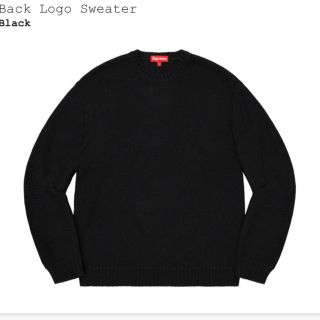 Supreme Back Logo Sweater Black Large