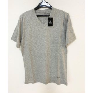 アズールバイマウジー(AZUL by moussy)のソフト天竺Vネック半袖T AZUL Sサイズ グレー(Tシャツ/カットソー(半袖/袖なし))