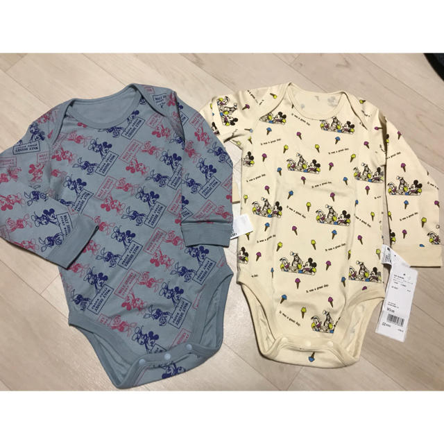 UNIQLO(ユニクロ)のディズニー長袖肌着　90 キッズ/ベビー/マタニティのキッズ服男の子用(90cm~)(下着)の商品写真