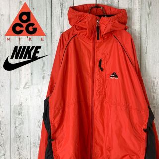 ナイキ(NIKE)の【希少】ナイキ ACG ビンテージ ナイロン マンパ ジャケット 赤(ナイロンジャケット)