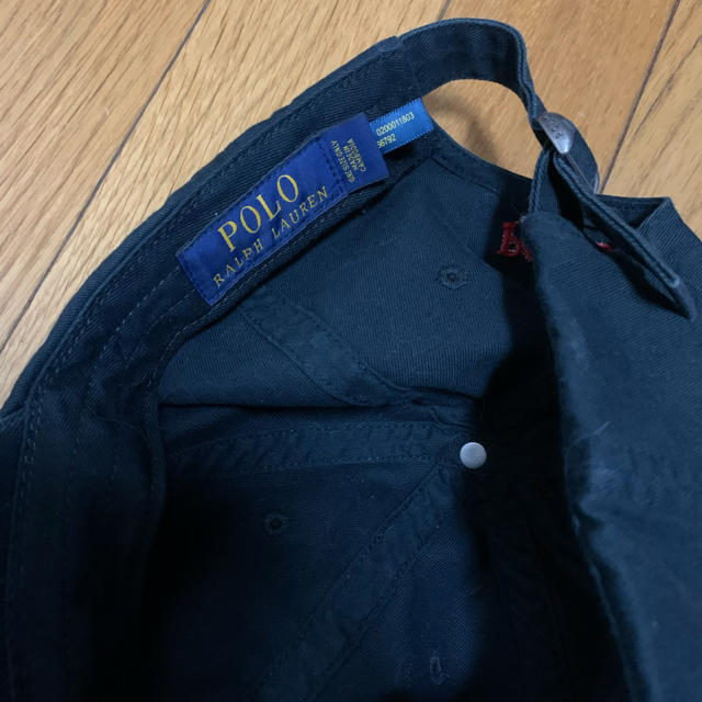 POLO RALPH LAUREN(ポロラルフローレン)のポロ　キャップ　黒 メンズの帽子(キャップ)の商品写真