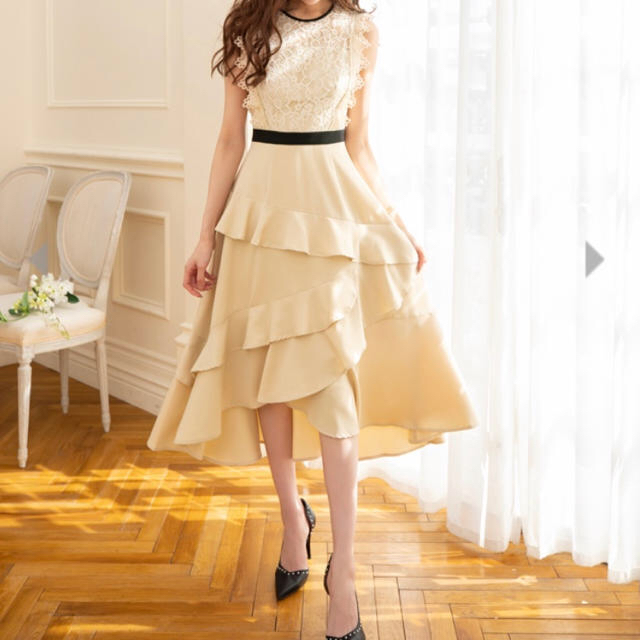 ケイナ リタ Bow tie Dress ワンピース ひざ丈 38 M 黒