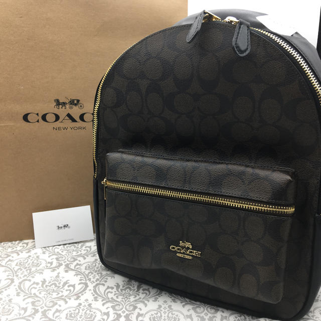 美品 COACH  29719 チャーリー　シグネチャー　リュック　バックパック