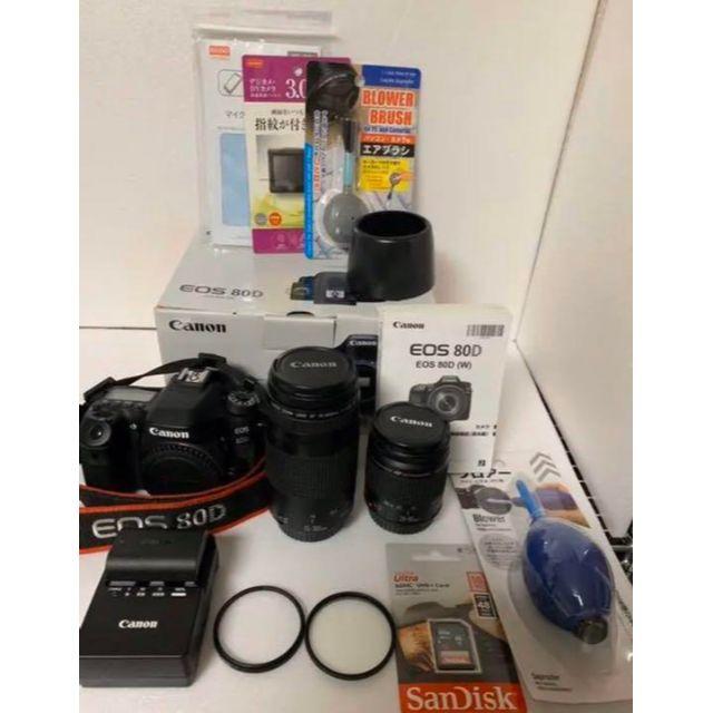 キャノン Canon EOS 80D標準&望遠ダブルレンズセット☆533 売れ筋