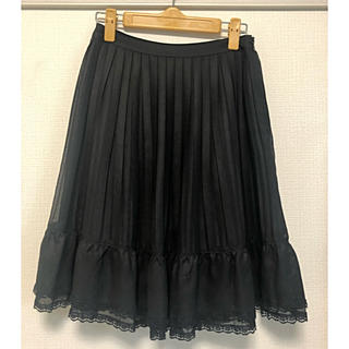 シーディーエスベーシック(C.D.S BASIC)のプリーツスカート　シフォンスカート(ひざ丈スカート)