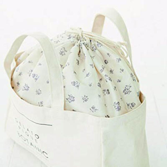 gelato pique(ジェラートピケ)の新品ジェラートピケ& ROSY4月号付録 巾着型ストックバッグ レディースのバッグ(トートバッグ)の商品写真