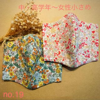 no.19 中・高学年〜女性小さめ　インナーマスク(外出用品)