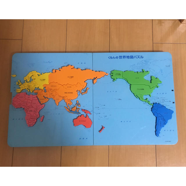 くもん　日本地図パズル&世界地図パズル キッズ/ベビー/マタニティのおもちゃ(知育玩具)の商品写真