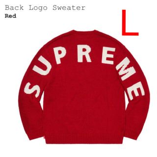 シュプリーム(Supreme)のSupreme Back Logo Sweater L Red(ニット/セーター)