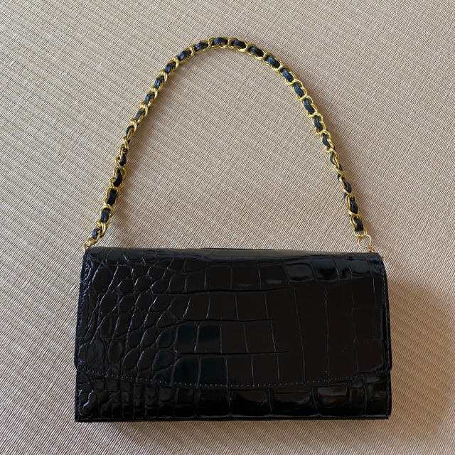 sanpo クロコダイル革チェーンウォレット(日本製、JRAタグ有り)財布