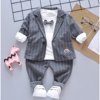 【新品/100】ベビー服　ジャケット　フォーマル　七五三　記念日に(ドレス/フォーマル)