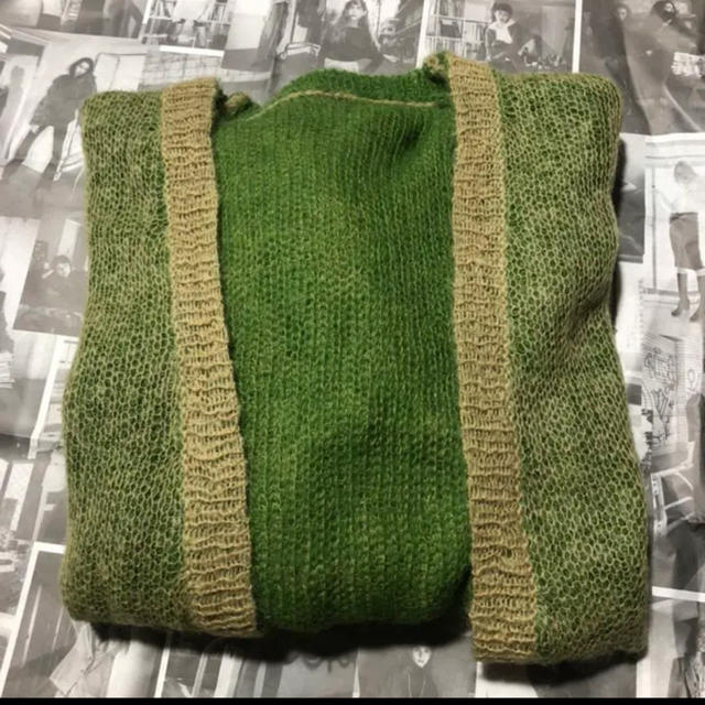 PERVERZE Double Face knit Cardigan Green レディースのトップス(カーディガン)の商品写真