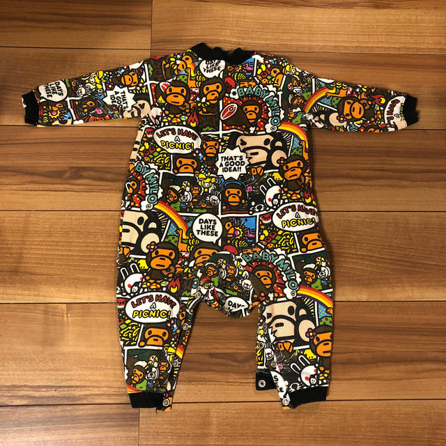 A BATHING APE(アベイシングエイプ)のカバーオール キッズ/ベビー/マタニティのベビー服(~85cm)(カバーオール)の商品写真