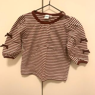 シップス(SHIPS)のships ロンT 七分丈　ボーダー　リボン　春(Tシャツ/カットソー)