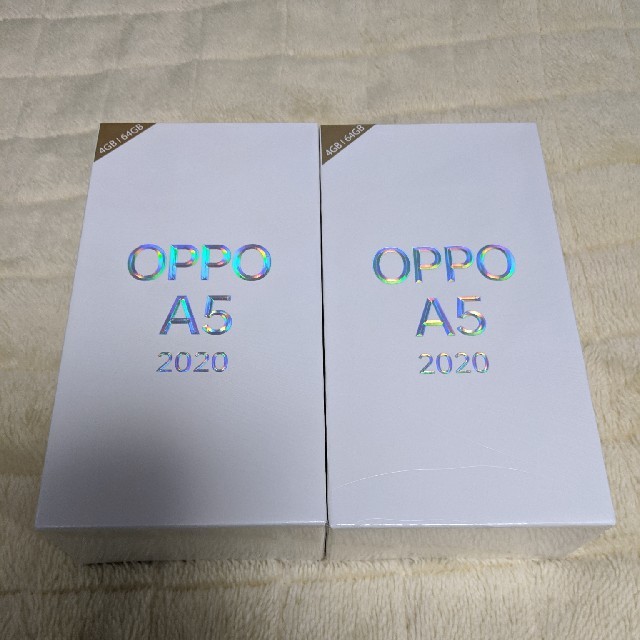 ANDROID(アンドロイド)の【新品】OPPO A5 2020 ブルー、グリーン 1台ずつ スマホ/家電/カメラのスマートフォン/携帯電話(スマートフォン本体)の商品写真