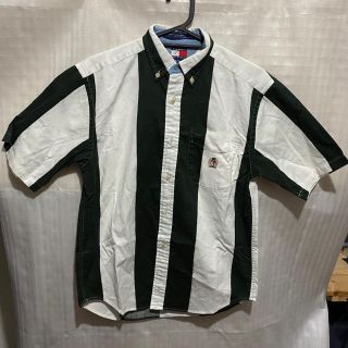 トミーヒルフィガー(TOMMY HILFIGER)のTOMMY HILFIGER 90s vintage 半袖シャツ 刺繍ロゴ(シャツ)