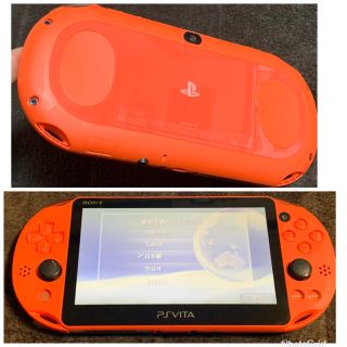 プレイステーションヴィータ(PlayStation Vita)のvita ネオンオレンジ　比較的良品　送料無料　④(携帯用ゲーム機本体)