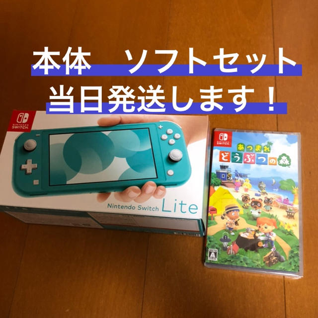 Nintendo Switch Lite ターコイズ あつまれどうぶつの森セット - 携帯