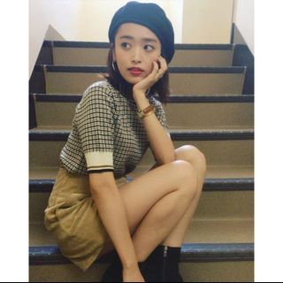 アメリヴィンテージ 半袖 ニット/セーター(レディース)の通販 29点 ... AMERI OLDEN PLAID KNIT 半袖ニットブラウン