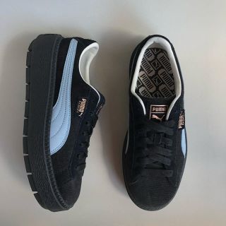 美品24 PUMA プーマ バスケット プラットフォーム トレース F842