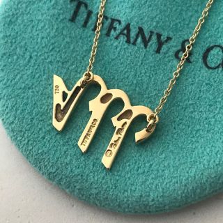 Tiffany K18YG さそり座 ネックレス 美品希少-