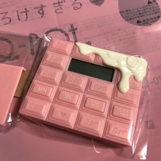 キューポット(Q-pot.)のQ-pot キッチンタイマー　ゼクシィ　ストロベリー  チョコ　時計　タイマー(収納/キッチン雑貨)