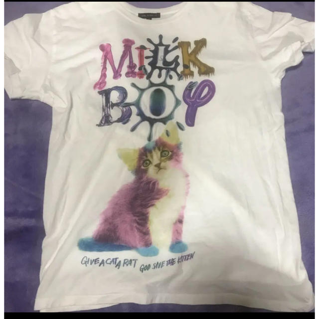 MILKBOY(ミルクボーイ)のMILKBOY ミルクボーイ SPLAT CAT TEE ねこ Tシャツ 猫  メンズのトップス(Tシャツ/カットソー(半袖/袖なし))の商品写真