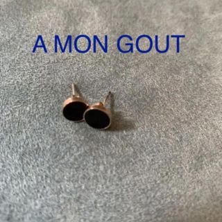 A MON GOUT Silver Onyx Circle ピアス M(ピアス)