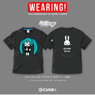 キューン(CUNE)のCUNE 25th ANNIVERSARY Ｔシャツ初音ミク 二頭身Mサイズ(Tシャツ/カットソー(半袖/袖なし))