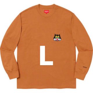 シュプリーム(Supreme)のsupreme cat L/s pocket tee L(Tシャツ/カットソー(七分/長袖))