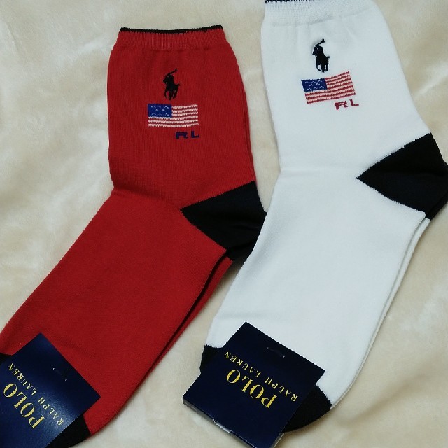 POLO RALPH LAUREN(ポロラルフローレン)の新品ラルフローレンレディース靴下２足 レディースのレッグウェア(ソックス)の商品写真