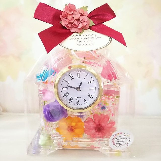花時計ハーバリウム時計花束贈呈記念日結婚式母の日敬老誕生日プレゼント入学祝ギフトの通販 By Pastel Gardens ラクマ