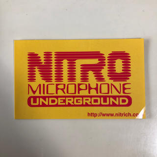 ニトロマイクロフォンアンダーグラウンド　ステッカー　nitro(ミュージシャン)