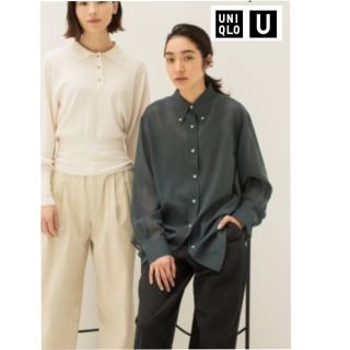 ユニクロ(UNIQLO)のユニクロユー　ボタンダウンシャツ　シアー(シャツ/ブラウス(長袖/七分))