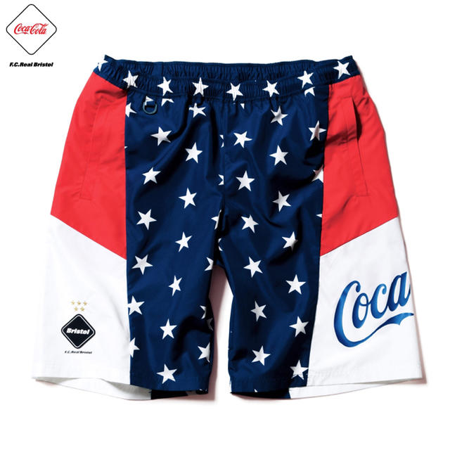 メンズL 新品 FCRB COCA-COLA MULTI PATTERN SHORTS