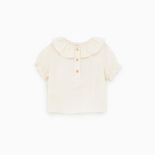 ザラ(ZARA)のザラベビー フリル付きシャツ 74センチ 6〜9m(シャツ/カットソー)