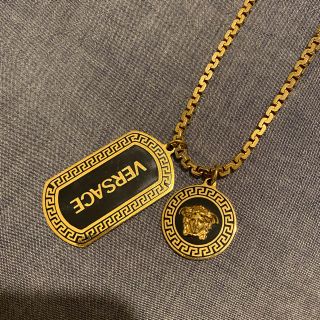 VERSACE - VERSACE ヴェルサーチ ネックレス ドッグタグ GOLD ゴールド