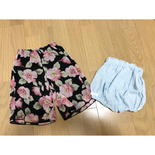 値下げ中‼︎花柄ズボン&かぼちゃパンツセット キッズ/ベビー/マタニティのキッズ服女の子用(90cm~)(パンツ/スパッツ)の商品写真