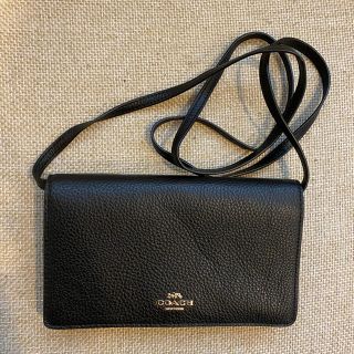 コーチ(COACH)の☆COACH☆コーチ☆ショルダーウォレット　長財布　黒(財布)