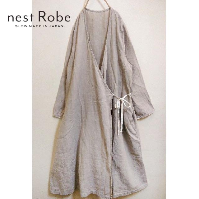 nest robe ネストローブ  リネン  カシュクールワンピース