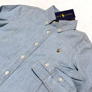 ポロラルフローレン(POLO RALPH LAUREN)の(ﾉ_<｡)ワケあり✪︎新品 ラルフローレン シャンブレーシャツ 7/130(ブラウス)