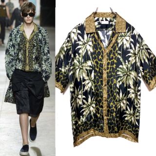 ドリスヴァンノッテン(DRIES VAN NOTEN)の【名作】16ss ドリスヴァンノッテン☆レオパードパームツリーアロハシャツ 開襟(シャツ)