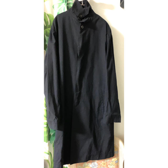 Yohji Yamamoto(ヨウジヤマモト)のヨウジヤマモト    リバーシブルロゴステンカラーコート メンズのジャケット/アウター(ステンカラーコート)の商品写真