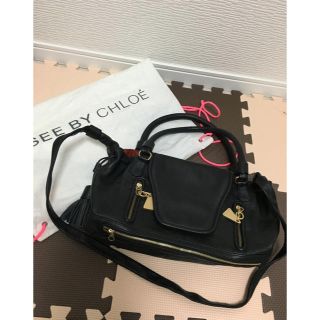 シーバイクロエ(SEE BY CHLOE)のシーバイクロエ♡2WAYバック♡ハンドバッグ♡ショルダーバック♡ブラック(ハンドバッグ)