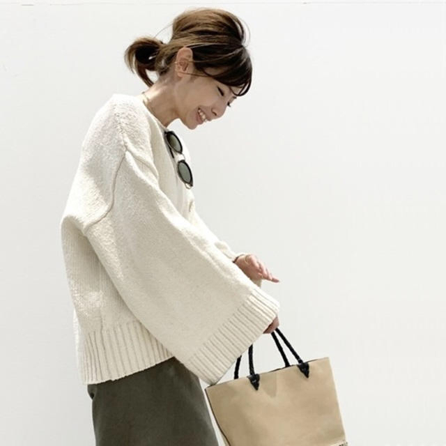 L'Appartement DEUXIEME CLASSE(アパルトモンドゥーズィエムクラス)のCTN FLARE S/L KNIT レディースのトップス(ニット/セーター)の商品写真