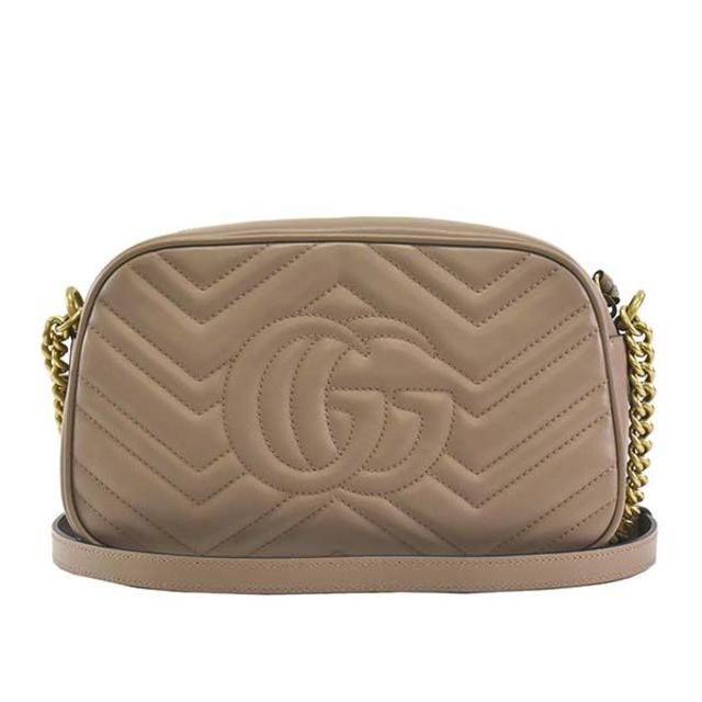 激安正規 未使用品 GUCCI チェーンショルダーバッグ シマライン ピンク