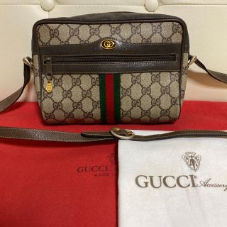 グッチ(Gucci)の極美品　GUCCI オールド　グッチ シェリーラインショルダーバッグ　ポシェット(ショルダーバッグ)